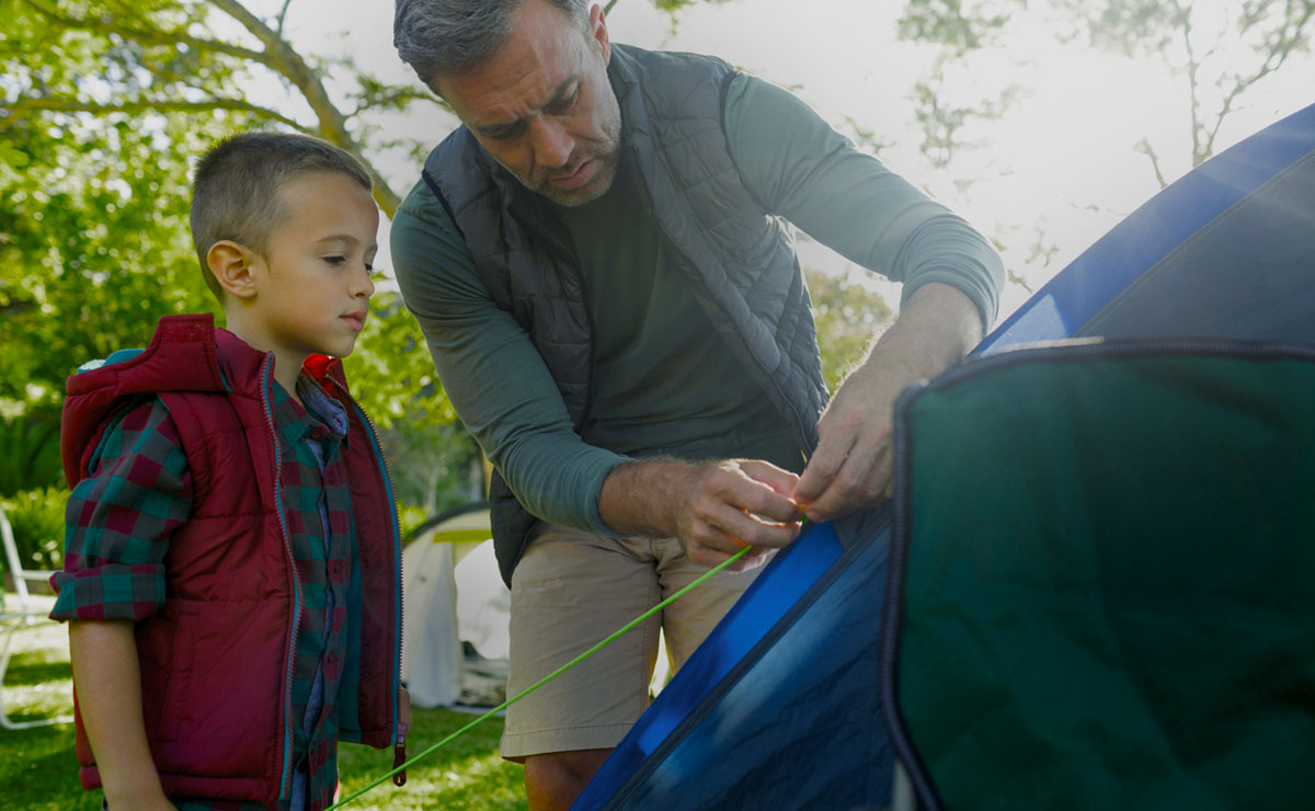 Father and Son Campout La Mirada California